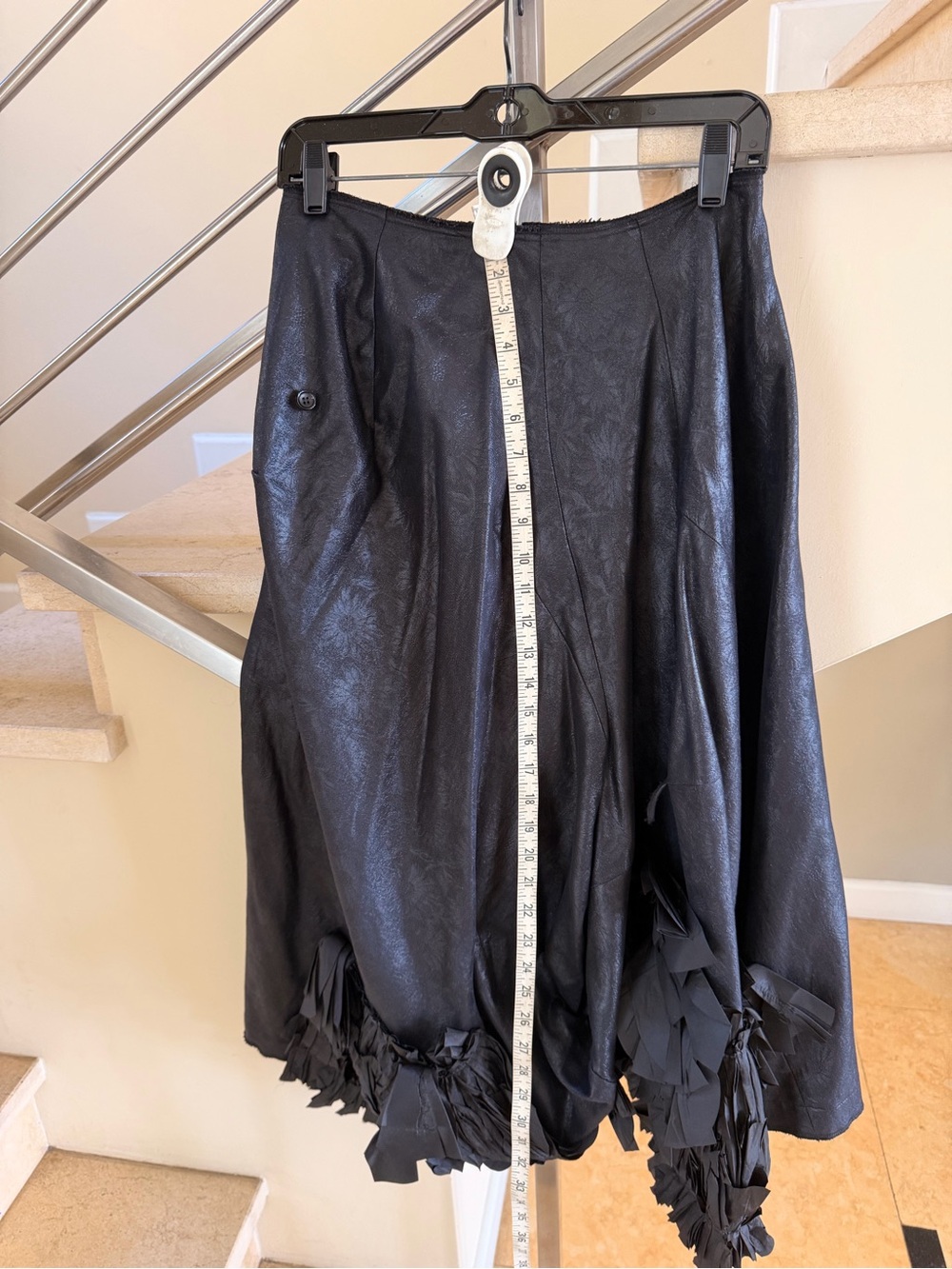 Vintage COMME des Garcons Rare Midi Skirt with Fringe Trim - Picture 11 of 15